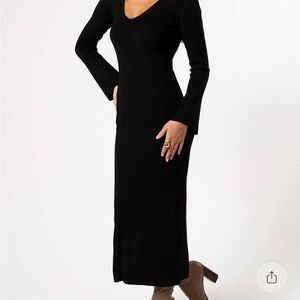 Petal & Pup Black Long Sleeve Dress